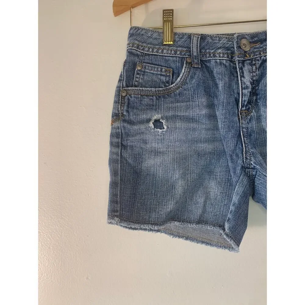 JUSTICE Girl’s Simply Low Distressed Cut Off Jean Shorts / Size: 12R